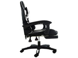 Sarantino Cueva Reclining High Back Office Gaming Chair with Retractable Footrest Office Comput CHR-ASA-CUE-BKWH
