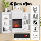 Devanti 2000W Electric Fireplace Fire Heater White EFL-XL-FRAME-WH-AB