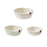 3 Piece Cotton Rope Woven Storage Basket Set Round Cotton Linen Storage Basket for Desktop V1294-YM0703-3117230008412