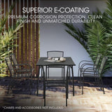 FORTIA 150x90cm Outdoor Dining Table, Rectangular, Furniture for Outside with E-coating V219-OTDTBLFOS1MA