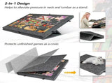 Silver Grey Foldable Anti-Slip Felt Jigsaw Puzzle Board with 6 Sorting Drawers Lightweight 1000 V888-ELOSUNG52586