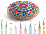 96 Pcs Mandala Dotting Tools for Painting Rocks Mandala Stencils Kit Ball Stylus Clay Sculpting V1366-AZ2-W-14511