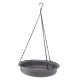 Hanging Bird Feeder with Hook Metal Chain Plastic Bird Bath Feeding Bowl Round Tray for Outdoor V1294-YM0901-3111240176211