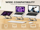 360 Degree Rotatable Laptop Stand Adjustable Aluminium Ergonomic Notebook Holder Small Size 20x20cm V888-ELOSUNG54392