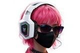 2.4GHz Wireless Gaming Headset with Flip Microphone for PC-White V1263-JX-7533-2