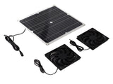 12W 12V Solar Panel Powered Fan Efficient Energy Conversion Solar Panel Dual Fan Kit V1294-YM0706-3111230187511