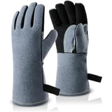 932&degF Heat Resistant Forge Welding 14 Inches Cowhide Leather, Long Sleeve Insulated Grill V1369-AZ3-W-18963