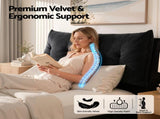 Artiss Queen Bed Frame with Horizontal Gas Lift Storage with LED Light USB Type-C Charging Station BFRAME-H-HYDE-Q-BK-ABCD