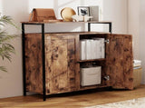 Levede Storage Cabinet Multipurpose Organiser Cupboard Adjustable Shelves EA0288-BR-AU