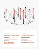 Portable Folding Workstand, 1264 x 1264 mm Collapsible Workbench, 1589 kg Weight Capacity, No V952-BXSGZTPPSL4FOJFJN001V0