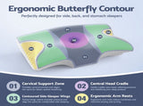 Giselle Bedding Memory Foam Pillow Ergonomic Contour PILLOW-MEFO-ERG-WH