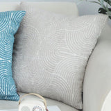 SOGA 50cm Throw Pillow Off White Lumbar Embroidered Decorative Cover Stitch for Home Decor FRENCHCUSHION318