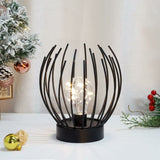 Metal Cage Table Lamp Cordless Battery Operated Lamp With Edison Style LED Bulb Ideal For Weddings, V1188-MS-227-0628