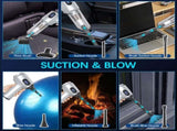 2-in-1 Cordless Handheld Vacuum & Air Duster - 12000Pa Suction, 70000 RPM, LED Light, USB-C V888-ELOSUNG35816
