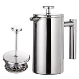 coffee pot French Press Coffee Maker Stainless Steel Double Walled Insulated Coffee Pot with Fine V1366-AZ2-W-19163