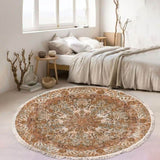 SOGA 120cm Mandala Pattern Circle Area Rugs for Living Room Lounge, Anti-slip Doormat, Home Decor CARPETYH24