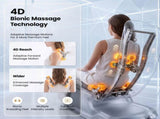 Livemor Prestige 4D Dual Mechanism Massage Chair, Full Body Zero Gravity Recliner with Extended SL FBMC-2GEAR-WHGY
