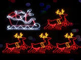 1X Christmas Lights Reindeer Sleigh 806 LED Decorations Jingle Jollys XMAS-MOT-D-SAN-DEER-MC