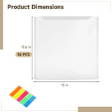 36PCS Paper Storage Organizer Set, Clear Plastic File Bags, 12.6" x 13" U-Shaped Opening for V1192-AZ-W-18353
