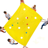 Hole Tarp Team Building Exercise Activities Games Teamwork Group Learning Fun Playing Yellow V1259-DP01-A-5498