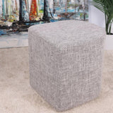 Ottoman Stool Linen Fabric Footstool Foot Rest Pouffe Pouf Seat - Dark Grey V274-FT-GQSST03-GY1