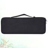Black Hard Protective Keyboard Case with Shockproof Plastic Cover and Zipper for Keyboard Storage V1366-AZ2-W-17398