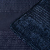 Bianca Cyrano Indigo Soft Velvet Polyester Quilted Coverlet Set Super King V442-BCA-COVERLETS-CYRANO-INDIGO-SK