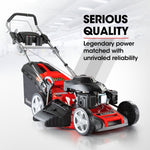 Baumr-AG 220cc Lawn Mower 4-Stroke 20 Inch Petrol Lawnmower 4-in-1 Self-Propelled Push V219-MOWSFPBMRA203