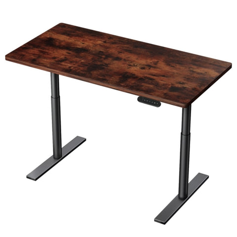 Artiss Standing Desk Motorised Electric Dual Motor Rustic Brown 120CM HASD-B-M10-BKDF-RBDB-120