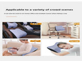 Blue Memory Foam Car Seat Neck and Lumbar Support Set - Ergonomic Cushion for Office, Home, and V888-ELOSUNG17202