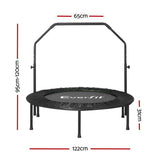 Everfit 48inch Round Fitness Trampoline Rebounder Adjustable Handrail Green TRAMPO-C-MINI48-R-GNBK