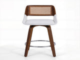Artiss Wooden Bar Stools Swivel Kitchen Counter Stool Chair 60cm Seat Height BA-B-0369-RAT-WH