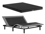 Artiss King size bed frame with Giselle Bedding King Mattress, adjustable bed Base Combo for Snoring EAB-8183-SHADOW-18-K