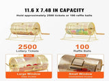 Raffle Drum, 11.6 x 7.48 inch Brass Plated Raffle Ticket Spinning Cage, Holds 2500 Tickets or 100 V952-CJGJS12YC0003G2KPV0