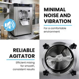 POLYCOOL Commercial 4L Benchtop Hard Ice Cream and Gelato Machine, 16L/hr output, 1400W, Stainless V219-FDSICMPYG20A