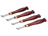 4pcs Leather Edgers Sharp Professional Trimming Working Kit with Wooden Handle for DIY Craft Leather V1294-YM0523-3111210398111