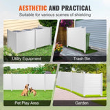 Outdoor Privacy Screens, 50" W x 50" H Air Conditioner Fence, Pool Equipment Enclosure, Horizontal V952-PVCYSWLMB50XGXYIGV0