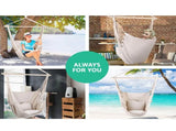 Gardeon Hammock Chair Outdoor Camping Hanging Hammocks Cushion Pillow Cream HM-CHAIR-PILLOW-CREAM