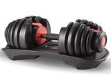 Powertrain 24kg Adjustable Dumbbells 15-in-1 Home Gym Weights Red DMB-BF1-024-1