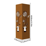 Rustic Pineapple Garden Column Outdoor Metal Sculpture, Modern Yard Statues, Decorative Light Cover, V1192-AZ-W-26238