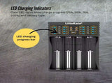 LiitoKala Lii-402 Smart Battery Charger - 4-Slot USB for 18650 AA AAA Li-ion NiMH V238-SUPDZ-41205415215184