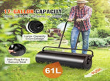Lawn Roller, 17 Gallon 36 Inch Sand/Water Filled Yard Roller, Steel Sod Roller with Easy-turn Plug V952-TSCPGL17JL36QEQZ0V0