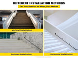 Pipe Stair Handrail, 9FT Staircase Handrail, 440LBS Load Capacity Carbon Steel Pipe Handrail, V952-TZBGSLTFSGYG9VDEUV0