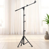 Universal Metal Mic Stand with Adjustable Height and Mic Clips V1263-JX-6989
