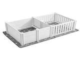 Dog Whelping Box, 1.86x0.97x0.5 m, Plastic Dog Whelping Pen with Adjustable Height Door, Puppy V952-GYZXZHZHSLBDGWMS0001V0