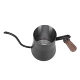 650ml Hanging Ear Hand Coffee Pot Stainless Steel Drip Type Coffeeware Tool with ThermometerBlack V1294-YM0901-3118210062311