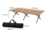 Levede Folding Camping Table Foldable Oak OD1042