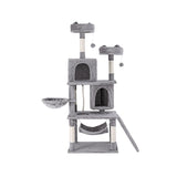 i.Pet Cat Tree Tower Scratching Post Scratcher 161cm Condo House Trees Grey PET-CAT-L161-GR