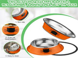 6 Pcs Cat Bowls for Food and Water Dishes Stainless Steel Pet 7 oz Anti Slip Metal Dish with V1259-DP01-A-1155