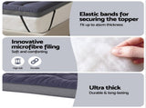 Giselle Bedding 5cm Pillowtop Topper Bamboo Polyester Blend Fibre Pad for Back Pain Relief Washable TOPPER-WA-CHAR-KS